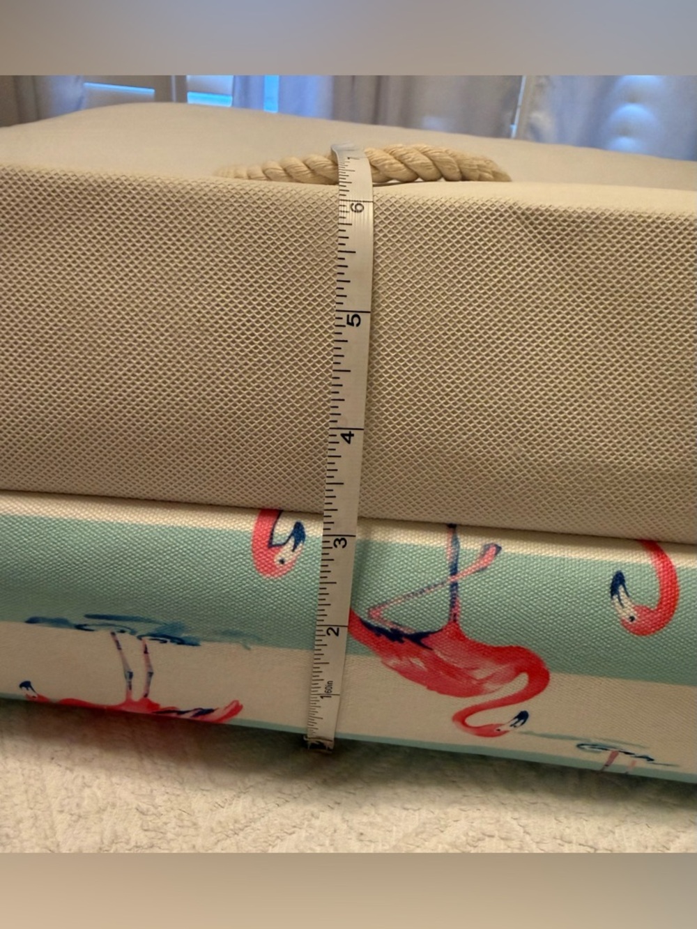 Tote bag - beach tote - flamingo - brand new w/ detached tags. 16”hx21”w - Picture 8 of 14